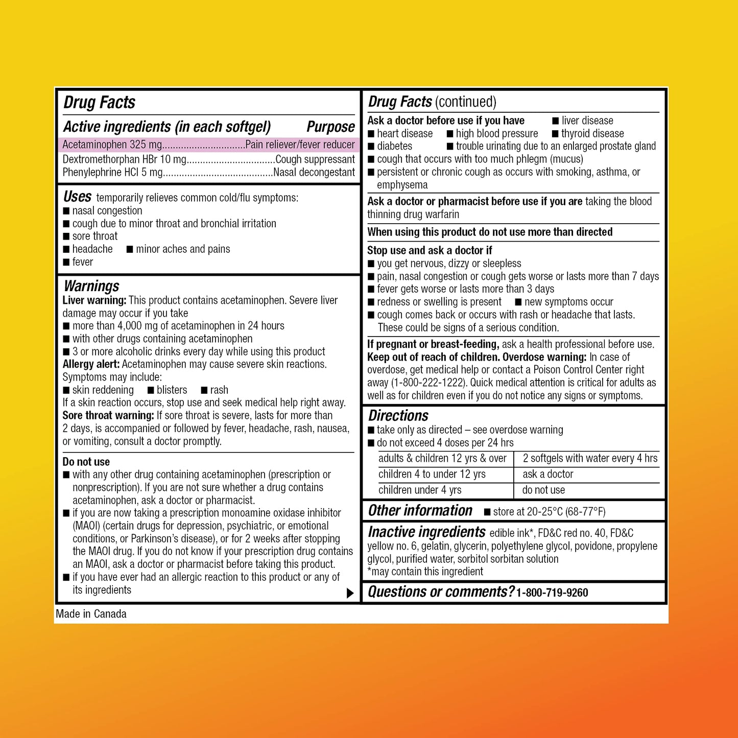 Amazon Basic Care Daytime Cold & Flu Liquid Caps; Cold Care for Daytime Cold and Flu, Orange, 48 Count (Pack of 1) Amazon Basic Care buy supplements Au