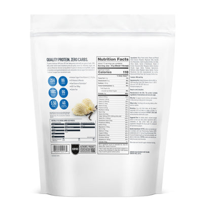 Isopure Zero Carb 100% Pure Whey Isolate Protein Powder, Lactose Free, Gluten Free, with Vitamins, Creamy Vanilla, 25g Protein Per Serving, 1 Lb,