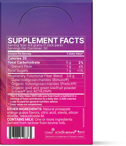 Microbiome Labs MegaPre Prebiotic Fiber Powder for Women, Men & Kids - Pre-Dosed Prebiotic Fiber Supplement Powder with Clinically Tested Oligosaccharides