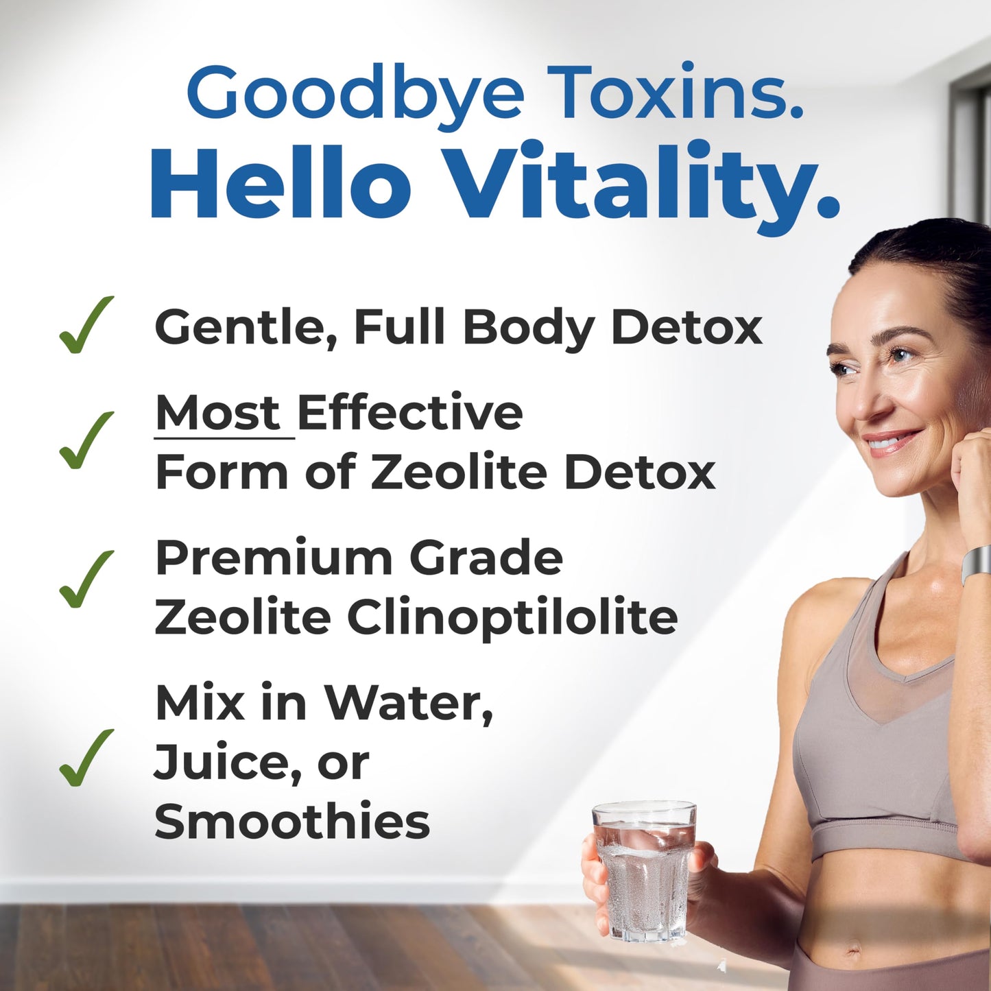 HolyLand Zeolite Cleanse - Zeolite Detox Powder (7.05oz 200 Gram) - Clinoptilolite Natural Activated - Micronized 0-25 - Full Body Detox for Women, Men