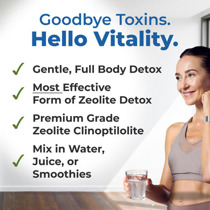 HolyLand Zeolite Cleanse - Zeolite Detox Powder (7.05oz 200 Gram) - Clinoptilolite Natural Activated - Micronized 0-25 - Full Body Detox for Women, Men