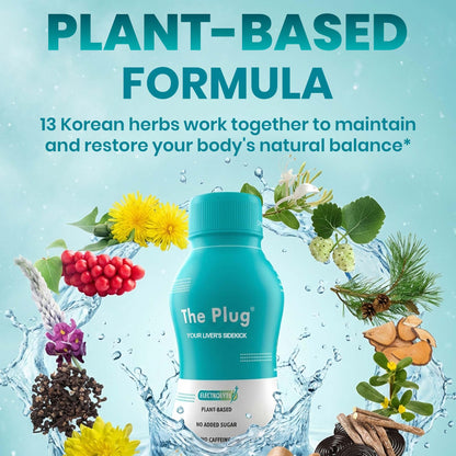 The Plug Liver Cleanse & Detox Drink | Organic Herbal Liquid Supplement with Electrolytes, Superfruits & Plant-Based Nutrients