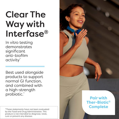 Klaire Labs SFI Health Interfase Plus - Enzyme Combination to Disrupt Biofilm Matrix + EDTA - Gastrointestinal System, Gut Flora