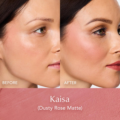 Thrive Causemetics Triple Threat Color Stick: Cream Blush Stick with Vitamin E, Evening Primrose Oil, Waterproof Smudge Proof Face Makeup Formula, Kaisa (Dusty Rose Matte) Thrive CausemeticsBuy Supplements Australia