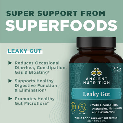 Ancient Nutrition Gut Health Supplement Leaky Gut Capsules, 60ctFormulated with Licorice