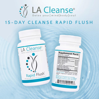 15 Day Cleanse and Detox - Rapid Flush 15 Day Gut Cleanse for Detox, Colon Cleanse, Gut Support - Enhance Digestion with Cascara Sagrada,