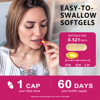 Calcium Supplements for Women Softgels, High Absorption Calcium Citrate Supplement Essential Mineral Calcium 1200 mg with Vitamin D3 Magnesium for Bone Health Support