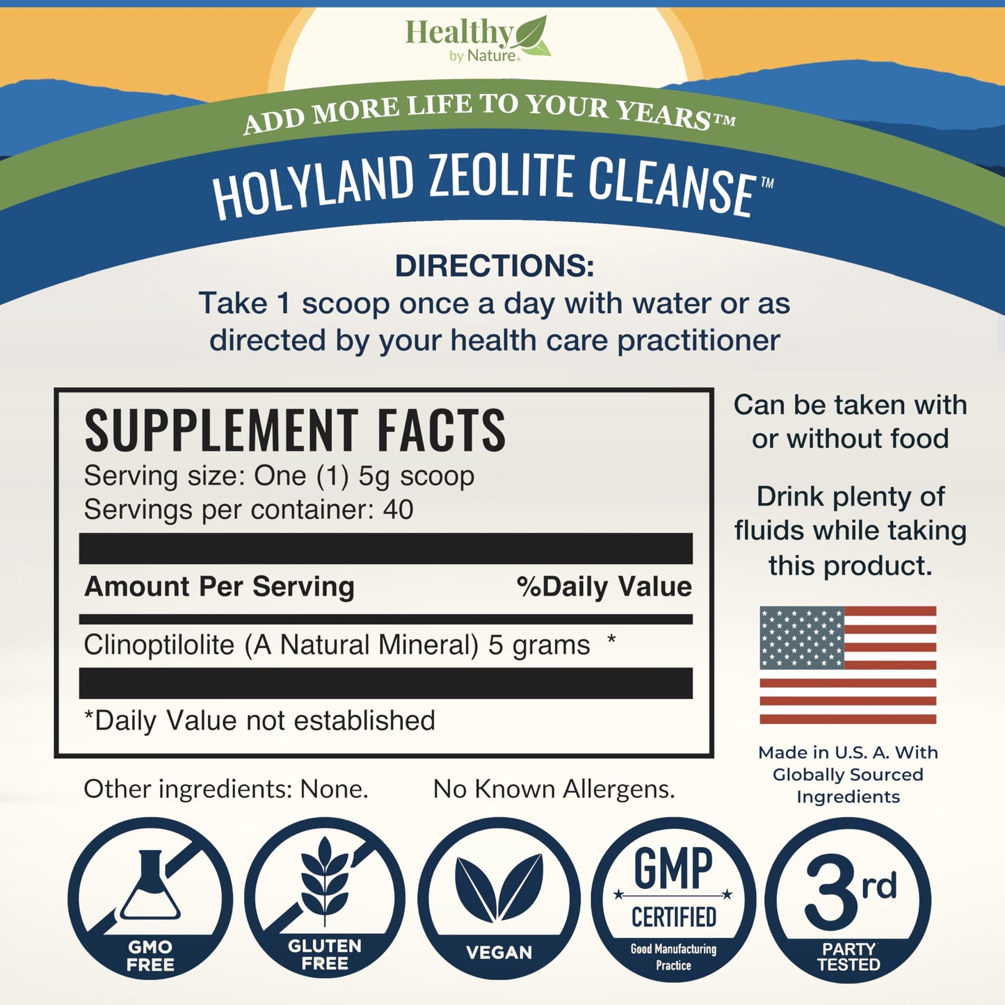 HolyLand Zeolite Cleanse - Zeolite Detox Powder (7.05oz 200 Gram) - Clinoptilolite Natural Activated - Micronized 0-25 - Full Body Detox for Women, Men