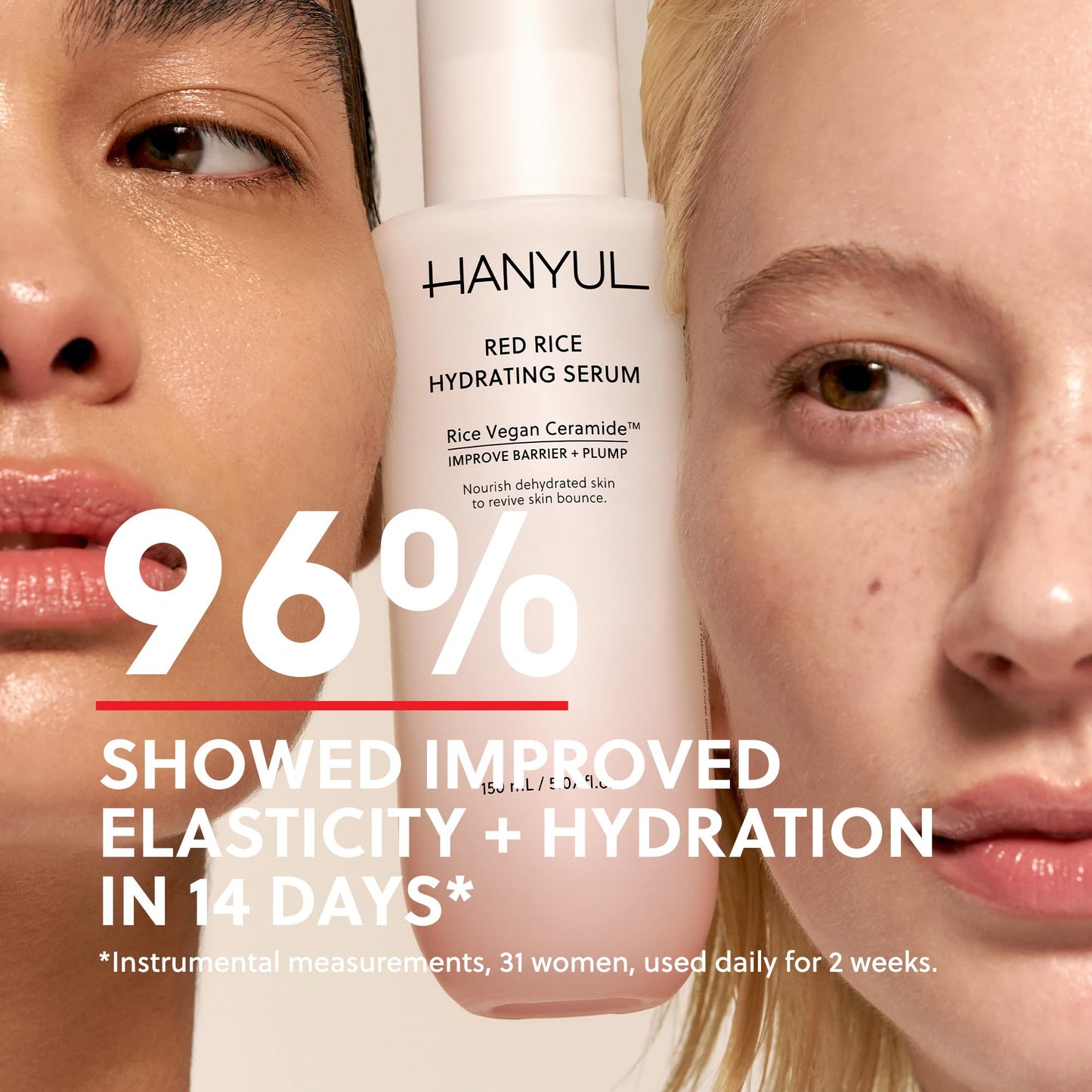 HANYUL Red Rice Hydrating Serum with Vegan Ceramide | Korean Skincare for Deep Hydration, Radiant Skin Glow, Firming & Barrier