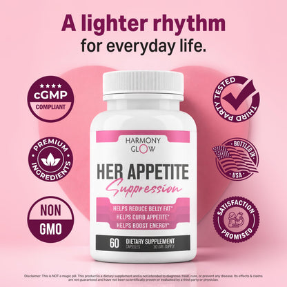 Her Appetite Suppression - Supports Related Metabolic Pathways, Promotes Weight for Women, Helps Control Appetite/Cravings & Promotes Energy
