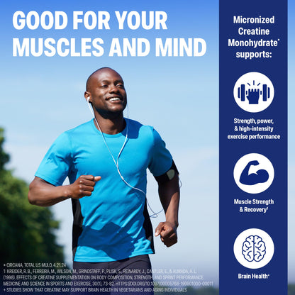 Orgain Creatine Monohydrate Micronized Powder, Lemonade Flavored, 5g Creatine, 70 Servings, Supports Muscle Growth, Post Workout Recovery