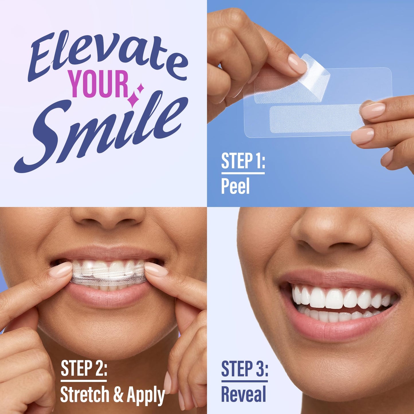 GuruNanda Teeth Whitening Strips Kit - 7-Day Treatment with Non-Slip, Dry Strip Technology