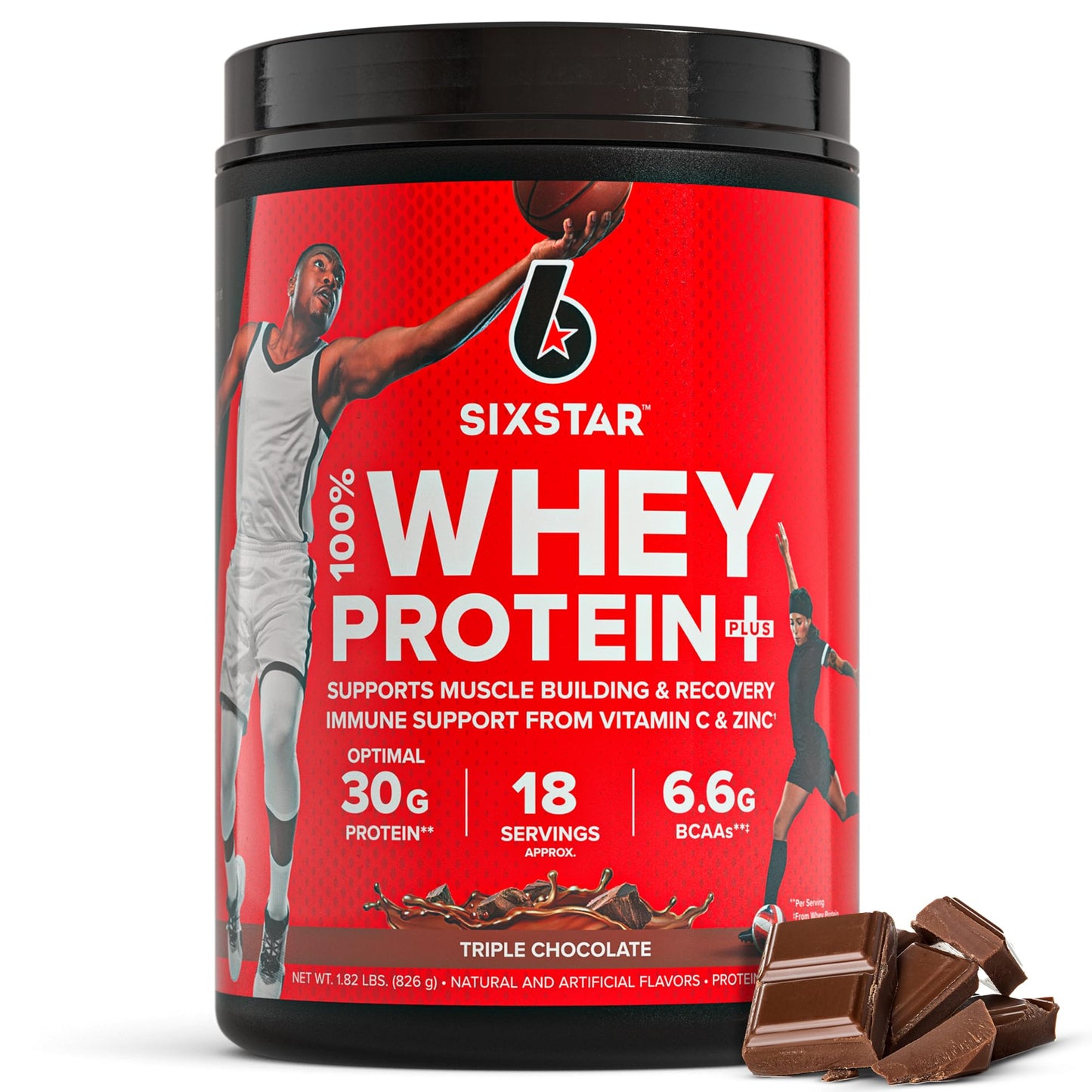 Six Star Whey Protein Powder Whey Protein Plus | Whey Protein Isolate & Peptides | Lean Protein Powder for Muscle Gain | Muscle Builder for Men & Women