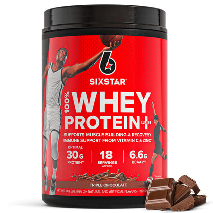 Six Star Whey Protein Powder Whey Protein Plus | Whey Protein Isolate & Peptides | Lean Protein Powder for Muscle Gain | Muscle Builder for Men & Women