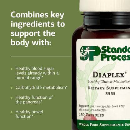 Standard Process Diaplex - Supplement for Pancreas & Gallbladder Support - Contains Chromium & Antioxidant Vitamin A