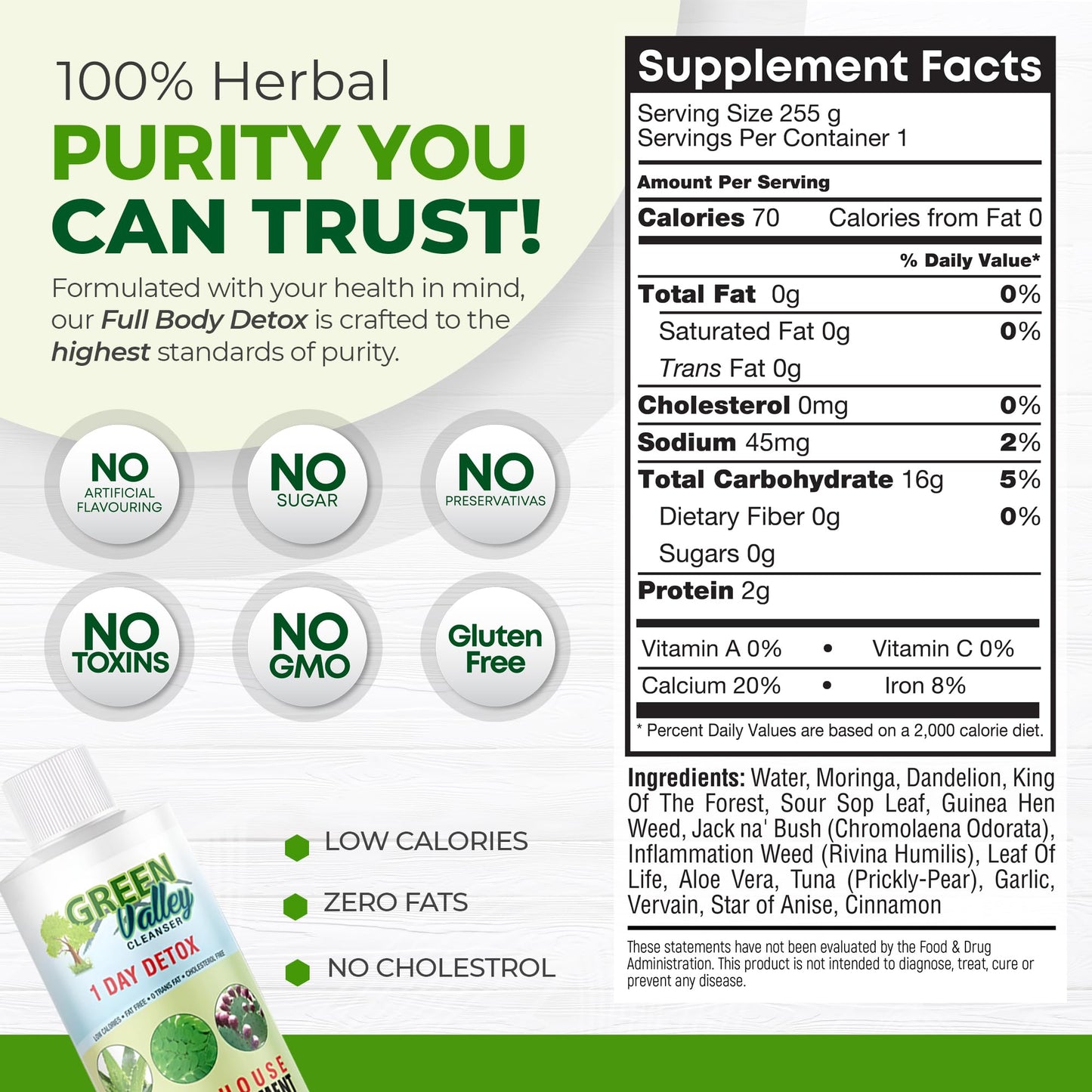 Green Valley Cleanser – Natural Herbal Colon Cleanse Detox Supplement | Supports Digestion, Bloating Relief & Regularity | 8 oz Liquid