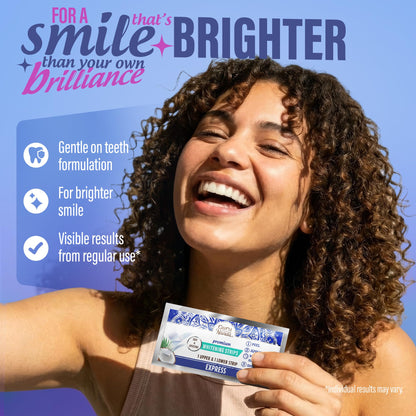 GuruNanda Teeth Whitening Strips Kit - 7-Day Treatment with Non-Slip, Dry Strip Technology