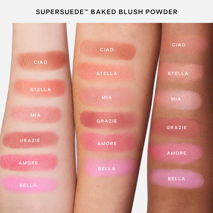 Saie Cheek Flush Duo - Dew Liquid Blush (.40 oz, Baby), SuperSuede Baked Powder Blush (.01 oz, Bella) - Layerable, Skin-Nourishing Blushes for a Seamless Radiant Finish SaieBuy Supplements Australia