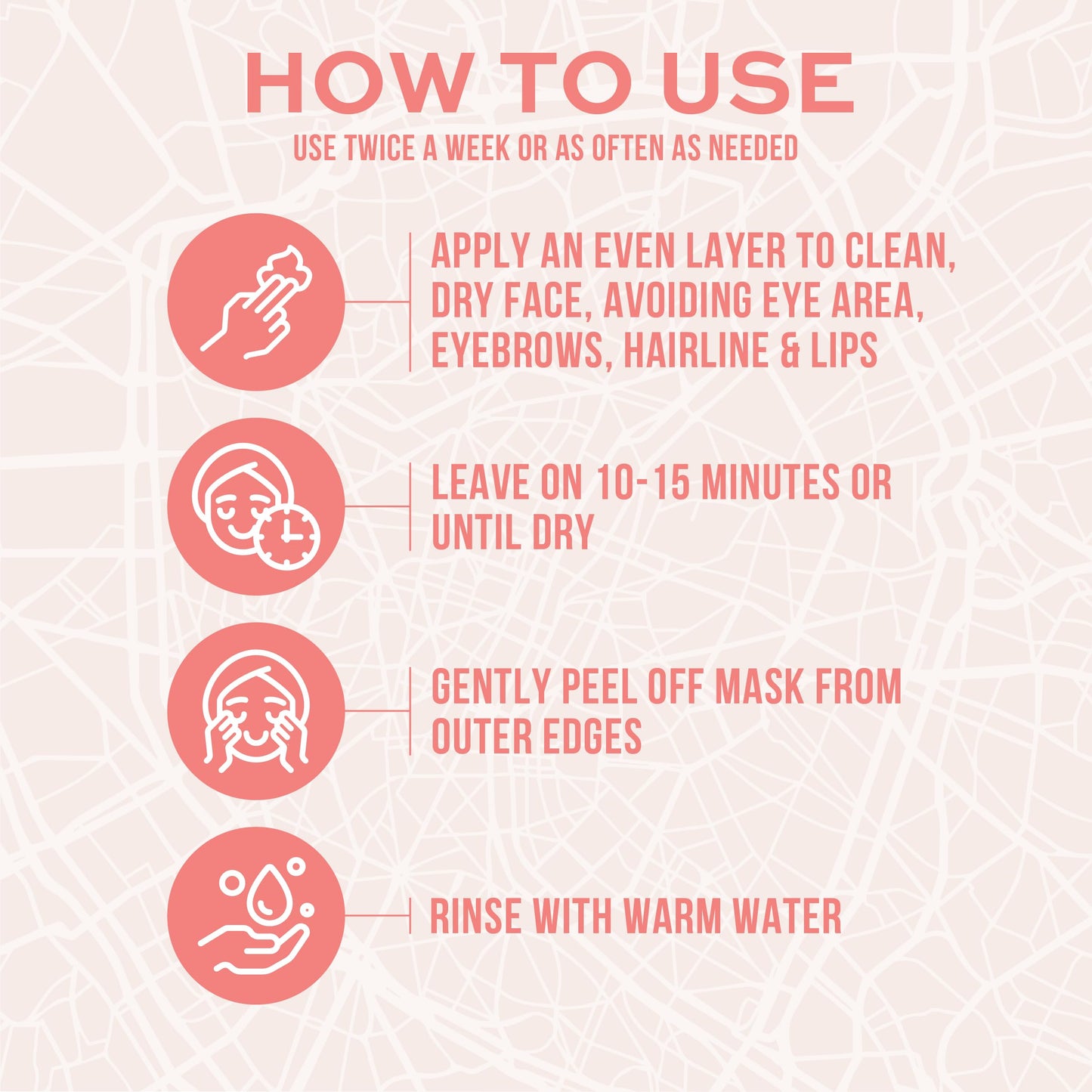 Freeman Exotic Blends French Pink Clay Peel-Off Face Mask, Pore Clearing Facial Mask, Detoxifies & Removes Impurities, Clean Skincare, For Normal & Combination Skin,