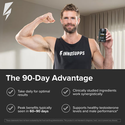 InnoSupps T-Drive Magnum Testosterone Booster Enhance Peak Performance Amplify Muscle Growth, Increase Libido & Energy Levels, Horny Goat Weed Tongkat Ali, Zinc, Fenugreek, Fat Burner 90 Caps/30 Days InnoSuppsBuy Supplements Australia