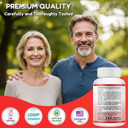 Halal Omega 3 Fish Oil 2000mg - 60 Servings, 120 Softgels. Wild Caught, Purified, Keto Friendly, Non-GMO & Gluten-Free. Brain, Heart & Cardiovascular Support.