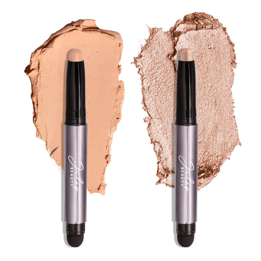 Julep Eyeshadow 101 Crème-to-Powder Waterproof Eyeshadow Stick Duo – Long-Lasting, Crease-Proof, Easy Apply with Built-in Smudger - Desert & Champagne JulepBuy Supplements Australia