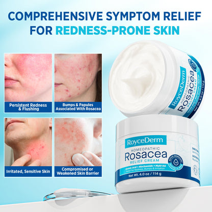 Roycederm Rosacea Treatment for Face with Azelaic Acid – Redness Relief & Corrector – Sensitive Skin Moisturizer for Redness, Bumps & Irritation