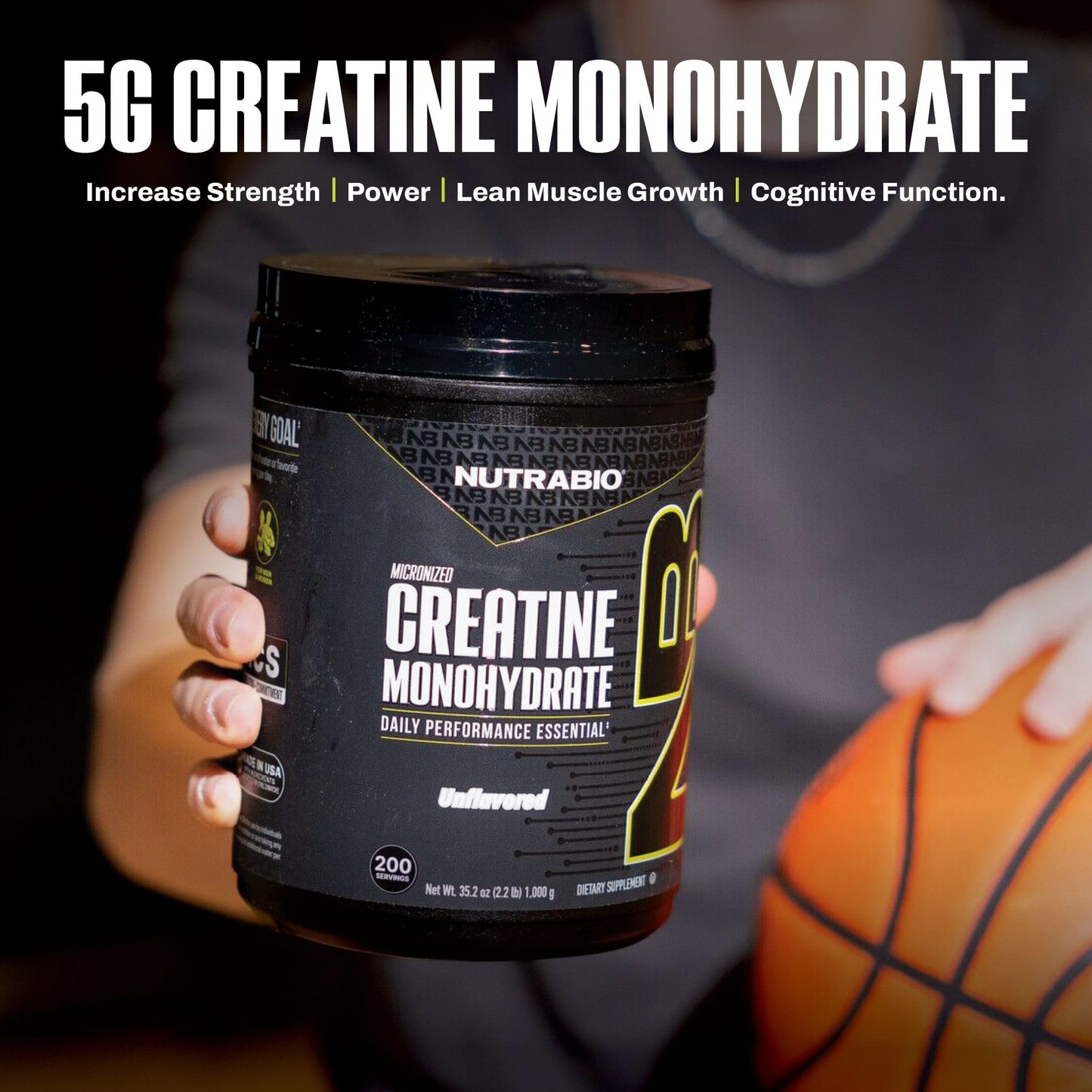 NutraBio Pure Micronized Creatine Monohydrate Powder Supplement, Unflavored, (1000 g) - Supports Bulk Muscle Energy, Recovery, and Strength - HPLC Tested Creatine Powder