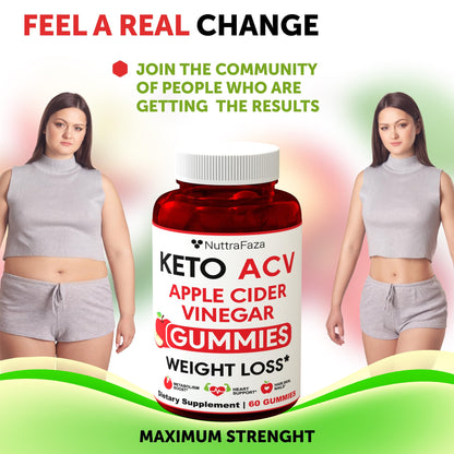 Keto ACV Gummies Advanced  - ACV Keto Gummies for Women and Men - Keto Gummies Supplement - Detox & Cleanse, Digestion