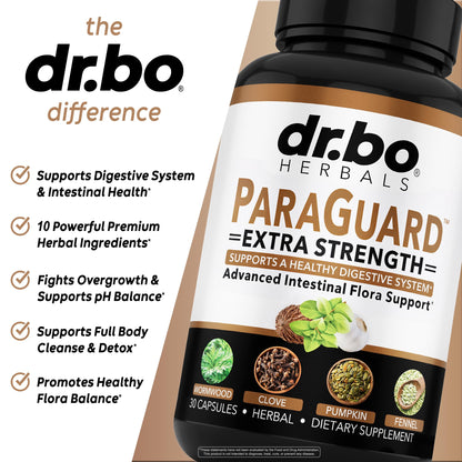 ParaGuard Cleanse Detox Pills - Extra Strength Intestinal Guard Formula Supplement, Black Walnut Wormwood Clove & Oregano - Adults Natural Herbal