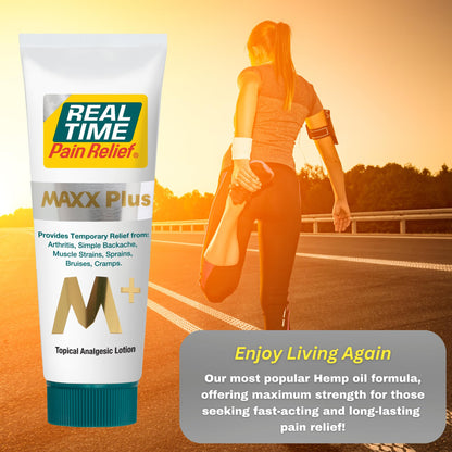 Real Time Pain Relief MAXX Plus - 7oz Tube | Intensive Formula with 19 Natural Ingredients Including Hemp Oil | Fast-Acting Relief for Muscle Pain, Arthritis, Backaches, and More Real Time Pain ReliefBuy Supplements Australia