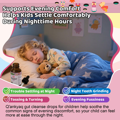 Q'ankyaq Black Walnut Wormwood Liquid for Kids, Gut Cleanse for Children Drops, Natural Detox Support, Gut & Immune Support with Cloves, Garlic,