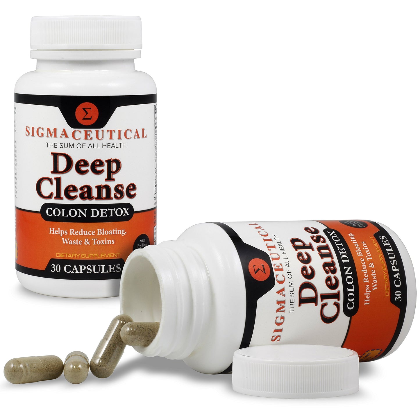Sigmaceutical 1 Day Colon Cleanse - Detox Cleanse - Bowel Cleanse & Laxative - Bowel Detox - Colon Cleanser & Detox - 30 Capsules