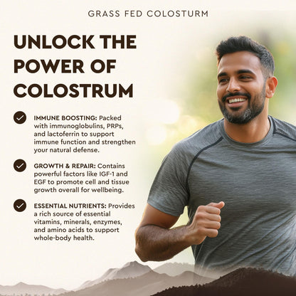 Ancestral Supplements Grass Fed Beef Colostrum Supplement, 3000 mg, Offers Immune Support and Promotes Gut Health, Athletic Performance, Healthy Iron Levels