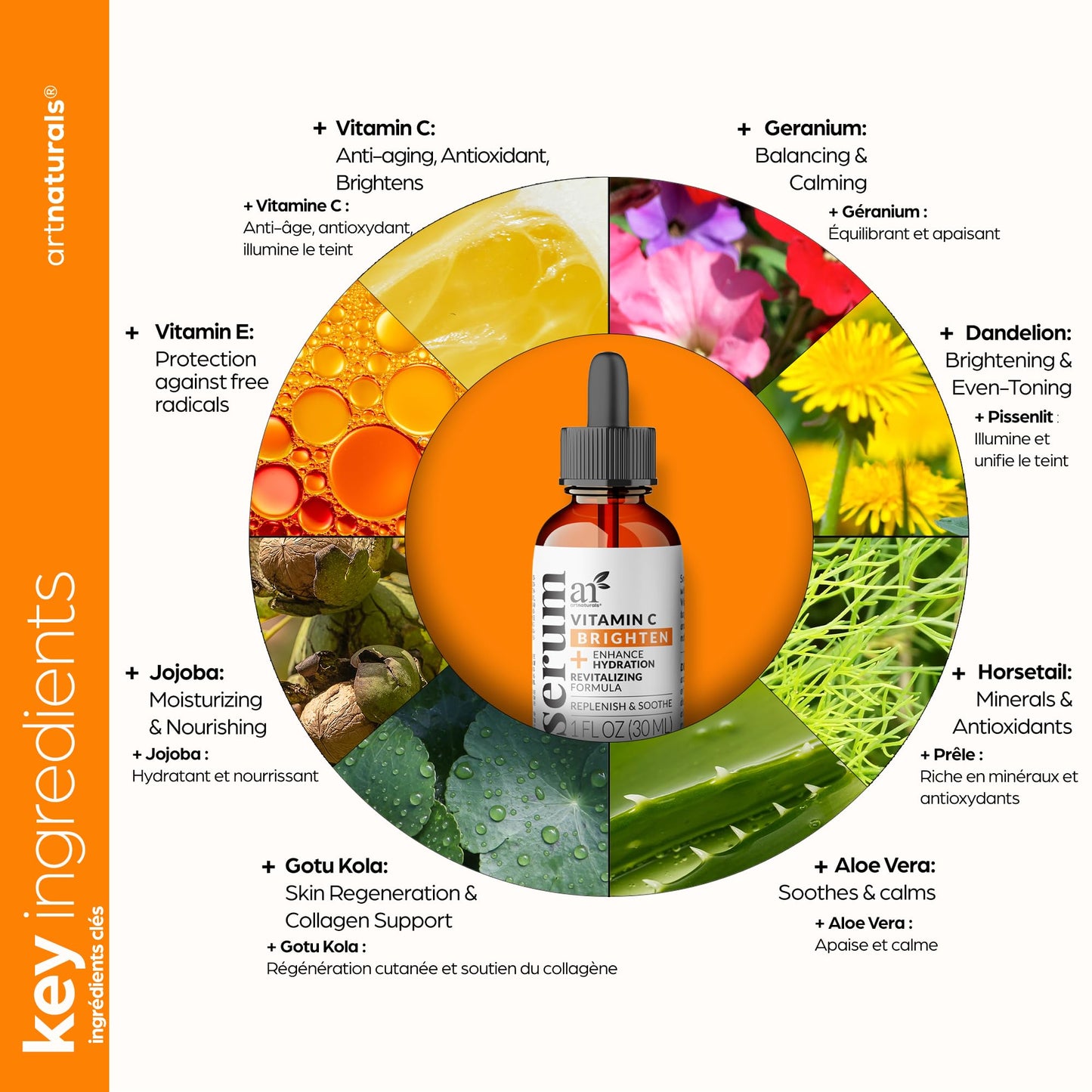 artnaturals Anti-Aging Vitamin C Serum - (1 Fl Oz / 30ml) - with Hyaluronic Acid and Vit E - Wrinkle Repairs Dark Circles, Fades Age Spots and Sun Damage