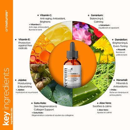 artnaturals Anti-Aging Vitamin C Serum - (1 Fl Oz / 30ml) - with Hyaluronic Acid and Vit E - Wrinkle Repairs Dark Circles, Fades Age Spots and Sun Damage