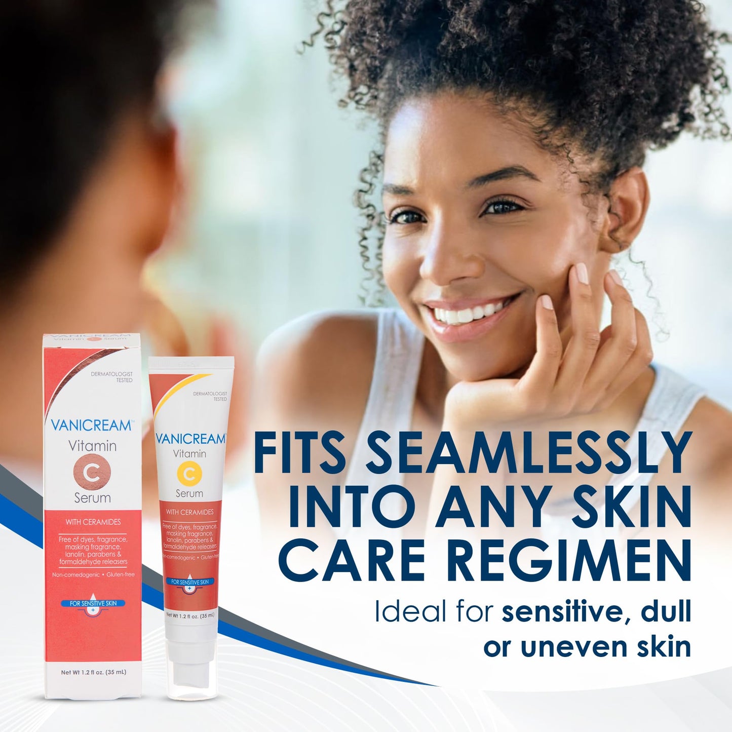 Vanicream Vitamin C Serum, 1.2 Fl Oz, Formulated without Common Irritants for Sensitive Skin, Milky and Lightweight Brightening Serum, Hydrates & Boosts Glow,