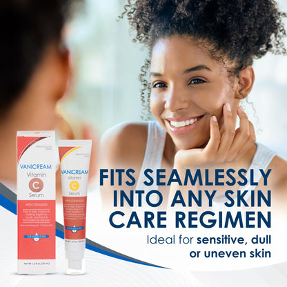 Vanicream Vitamin C Serum, 1.2 Fl Oz, Formulated without Common Irritants for Sensitive Skin, Milky and Lightweight Brightening Serum, Hydrates & Boosts Glow,