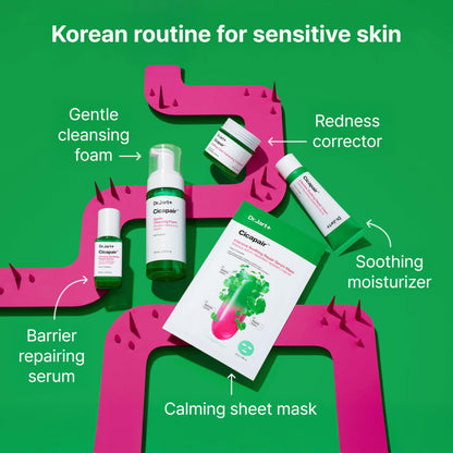 Dr.Jart+ Cicapair Sensitive Skin Korean Face Moisturizer for Redness and Barrier Repair with Centella Asiatica | Korean Skin Care | Travel Size, 0.51 Fl Oz