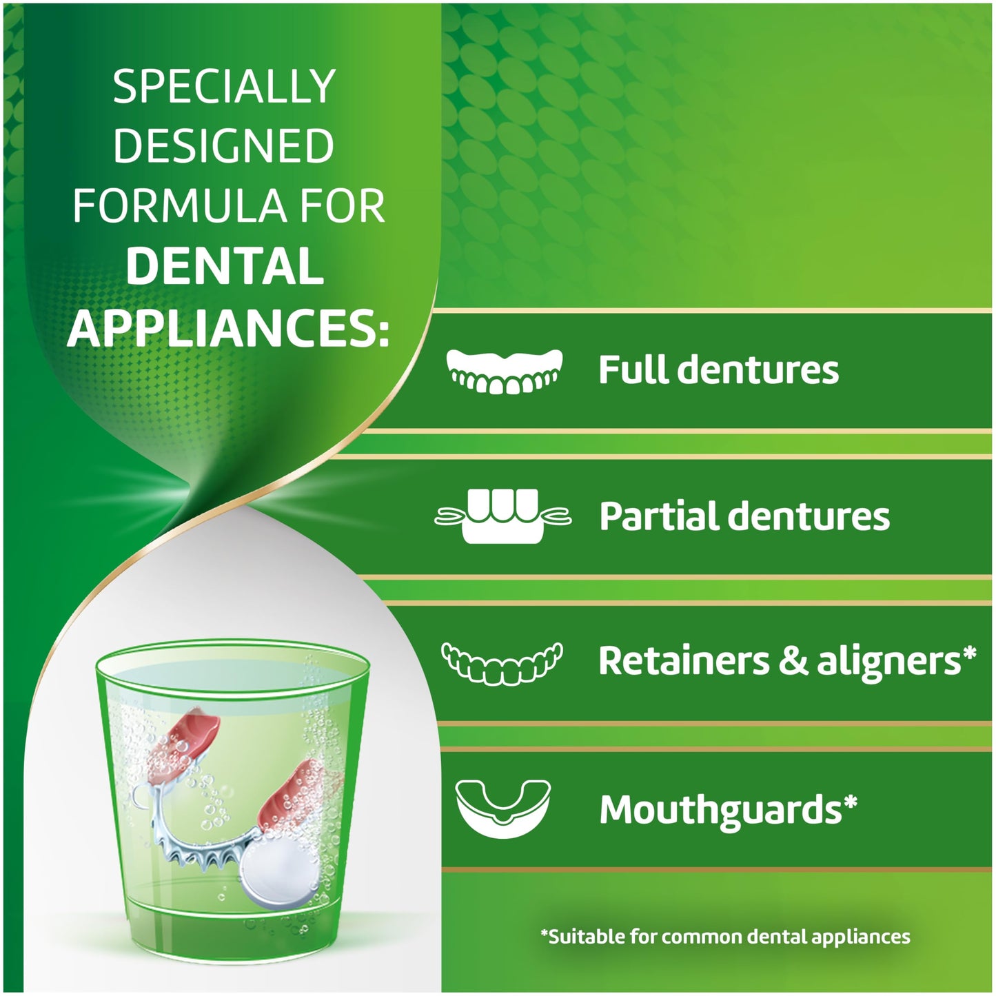 Polident 3 Minute Antibacterial Dental Appliance Cleanser Tablets, Retainer Cleaner Tablets, 90 Count (2 Pack)
