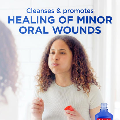 Colgate Peroxyl Alcohol Free Mouthwash with 1.5% Hydrogen Peroxide, Mouth Sore Rinse for Canker Sores, Oral Irritations,