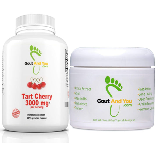 Tart Cherry Extract and Joint & Muscle Relief Cream Bundle Gout and YouBuy Supplements Australia