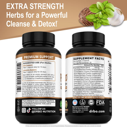 ParaGuard Cleanse Detox Pills - Extra Strength Intestinal Guard Formula Supplement, Black Walnut Wormwood Clove & Oregano - Adults Natural Herbal