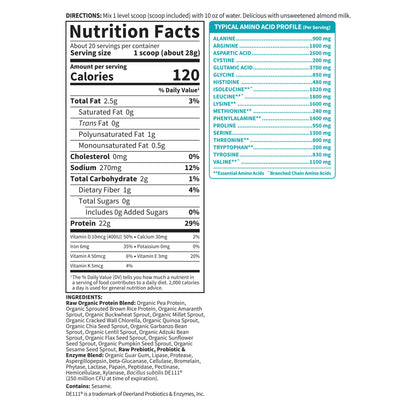 Garden of Life Organic Vegan Protein Powder, Plant Based & BCAAs, Organic Protein Powder with Probiotics & Enzymes,