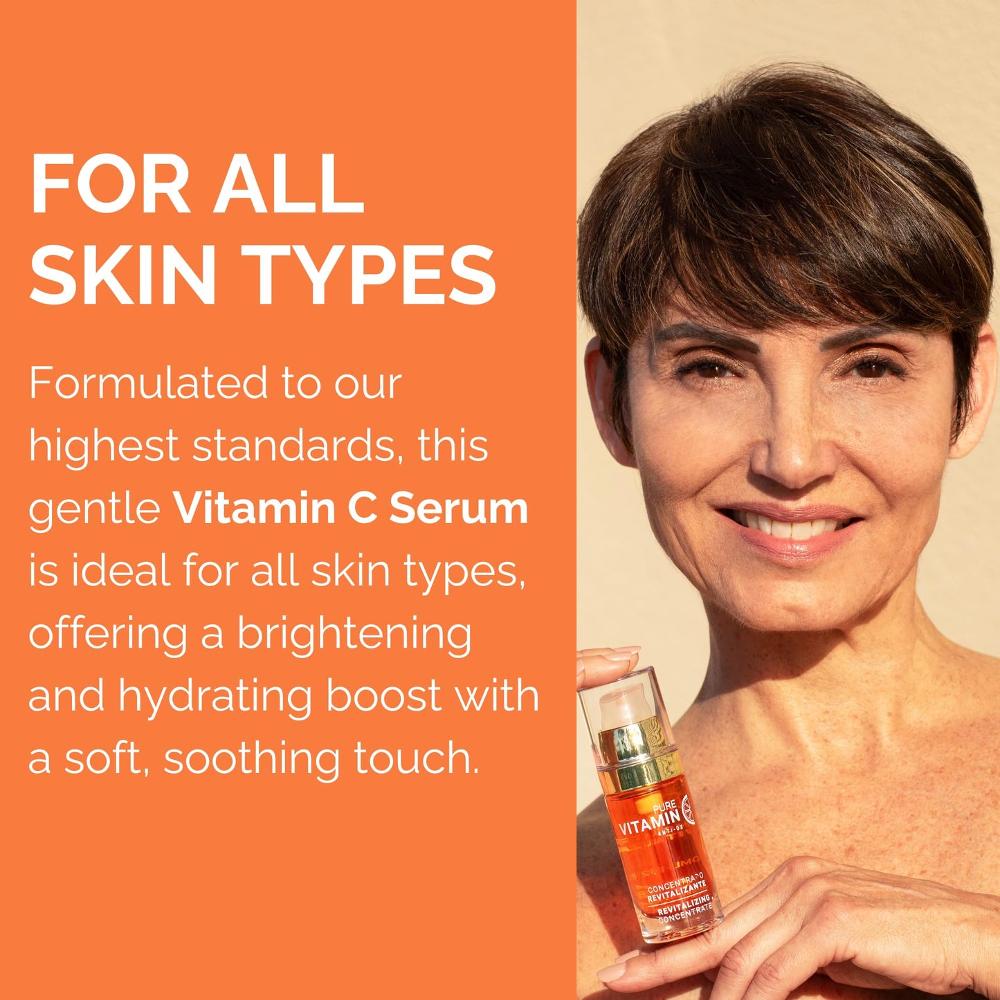 Noche Y Dia Vitamin C Serum for Mature Skin - Made in Spain - Anti Aging Formula Hydrates, Moisturizes, Firms - Targets Sun Spots