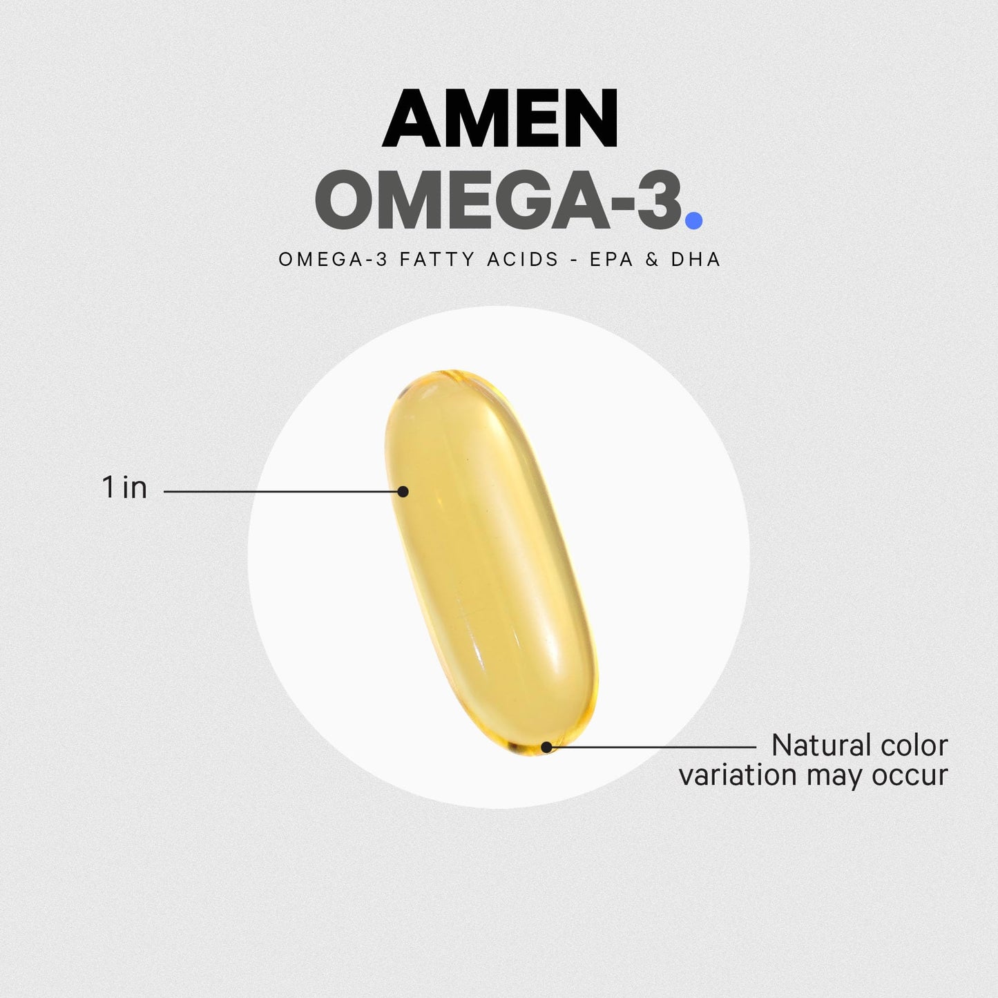 Amen Omega-3 Supplement - 1500mg High-Potency Daily Omega 3 - EPA and DHA Fatty Acids Fish Oil - 45-Day Supply - Fatty Acid Supplements - Fish Oil Pills