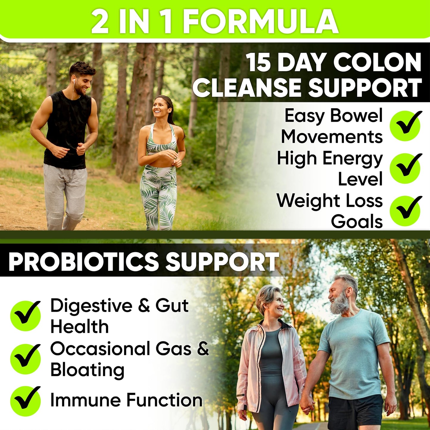 15 Day Gut Cleanse Detox for Women & Men - Advanced 15 Days Colon Cleanse with Probiotics and Psyllium Husk for Constipation Relief, Digestive Health,