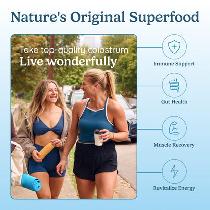 WONDERCOW Colostrum Capsules Supplement for Gut Health, Immune Support & Wellness | Natural IgG Pure Whole Bovine