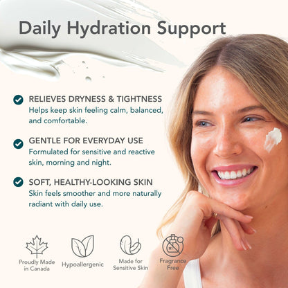 Riversol Rosacea Cream & Face Moisturizer for Dry & Sensitive Skin | Redness Relief | Anti-Aging Hydration for Mature Skin | Fragrance Free