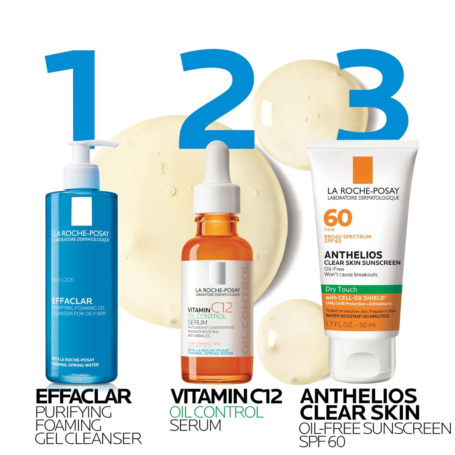 La Roche-Posay Pure 12% Vitamin C Oil Control Serum For Face With Hyaluronic Acid & Salicylic Acid, Hydrating Face Serum for Oily